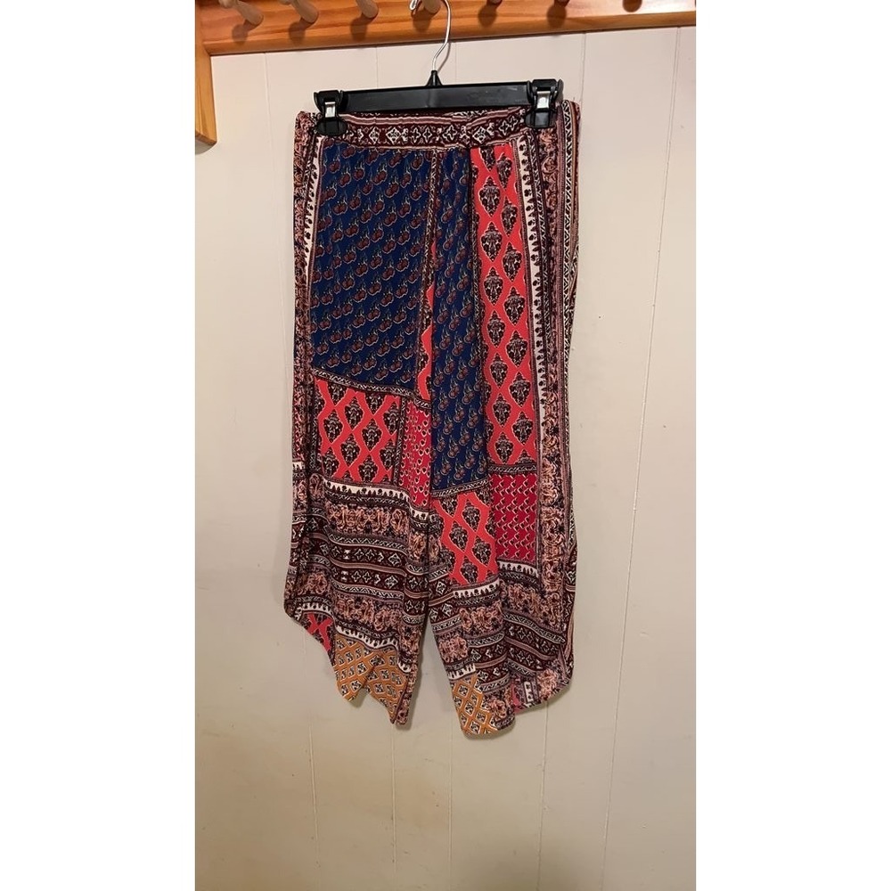 Umgee USA Boho‎ Patchwork Wide-Leg Pants